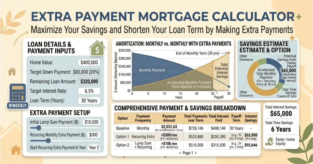 Extra Payment Mortgage Calculator